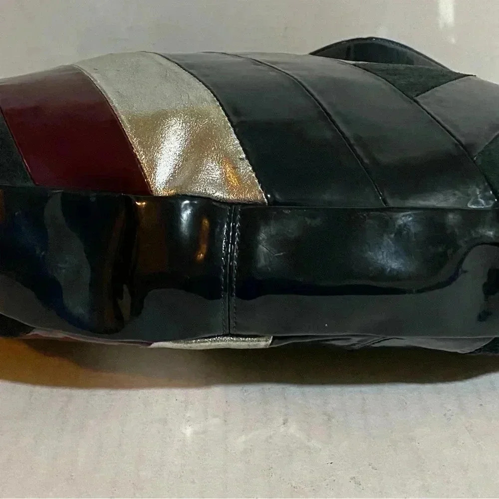 Goldenbleu patchwork multicolor patent leather sh… - image 3